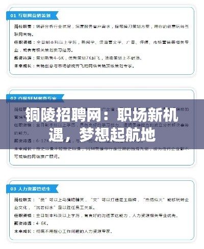 铜陵招聘网：职场新机遇，梦想起航地