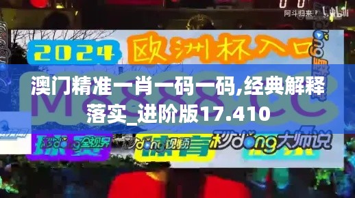 澳门精准一肖一码一码,经典解释落实_进阶版17.410