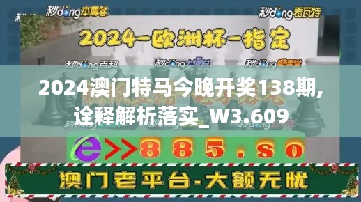 2024澳门特马今晚开奖138期,诠释解析落实_W3.609