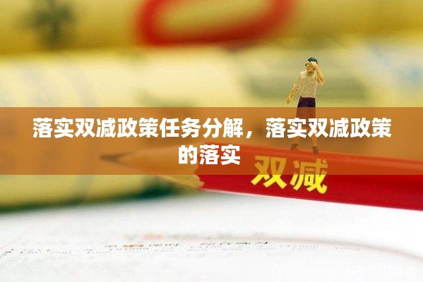 落实双减政策任务分解,落实双减政策的落实