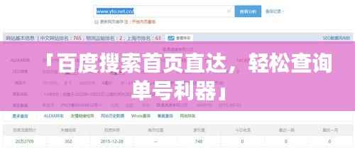 「百度搜索首页直达,轻松查询单号利器」
