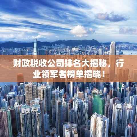 财政税收公司排名大揭秘，行业领军者榜单揭晓！