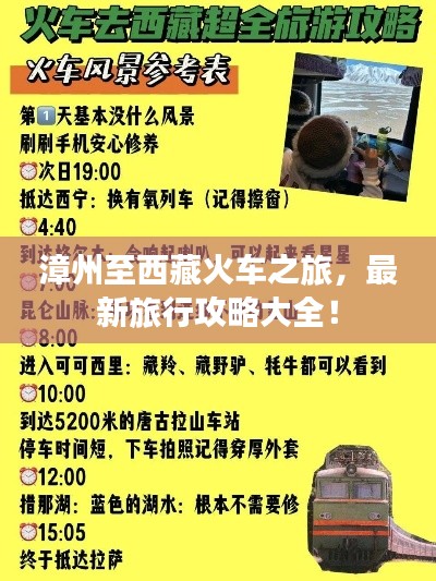 漳州至西藏火车之旅,最新旅行攻略大全!