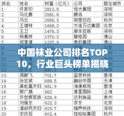 中国袜业公司排名TOP10,行业巨头榜单揭晓