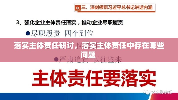 落实主体责任研讨,落实主体责任中存在哪些问题