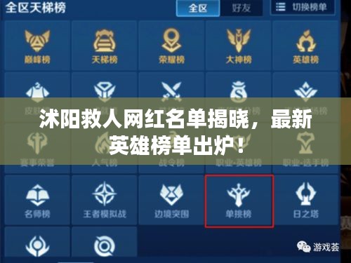 沭阳救人网红名单揭晓，最新英雄榜单出炉！