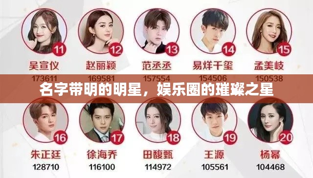 名字带明的明星,娱乐圈的璀璨之星